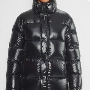 TNA Shiny Black Puffer Jacket